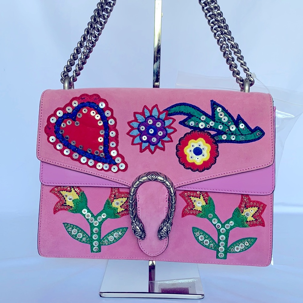 ❤️❤️SoOLD❤️❤️GUCCI Dionysus   bag with patchwork - Picture 2 of 11